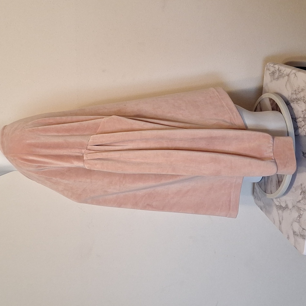 Velvet Sweatshirt XXL Soft Pink Cozy Pullover Long Sleeve Oversized Womens Top - Picture 5 of 9